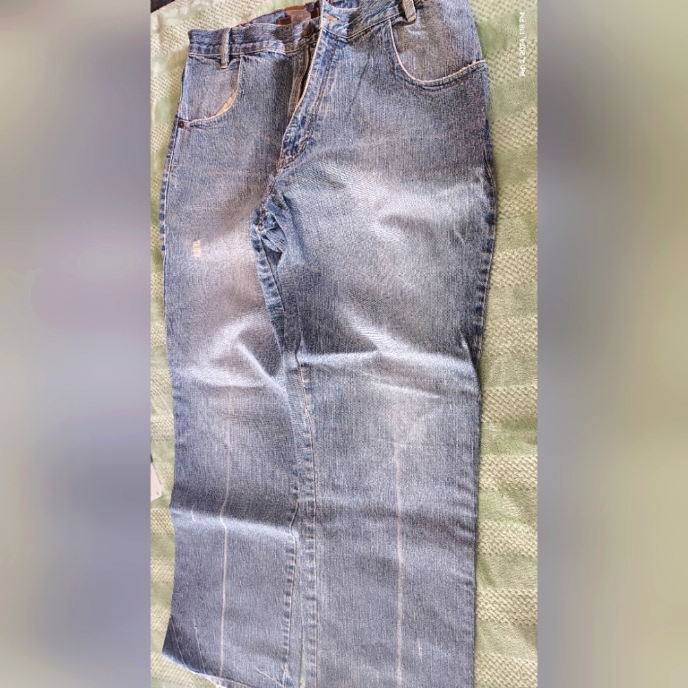 Sean John distressed blue jeans